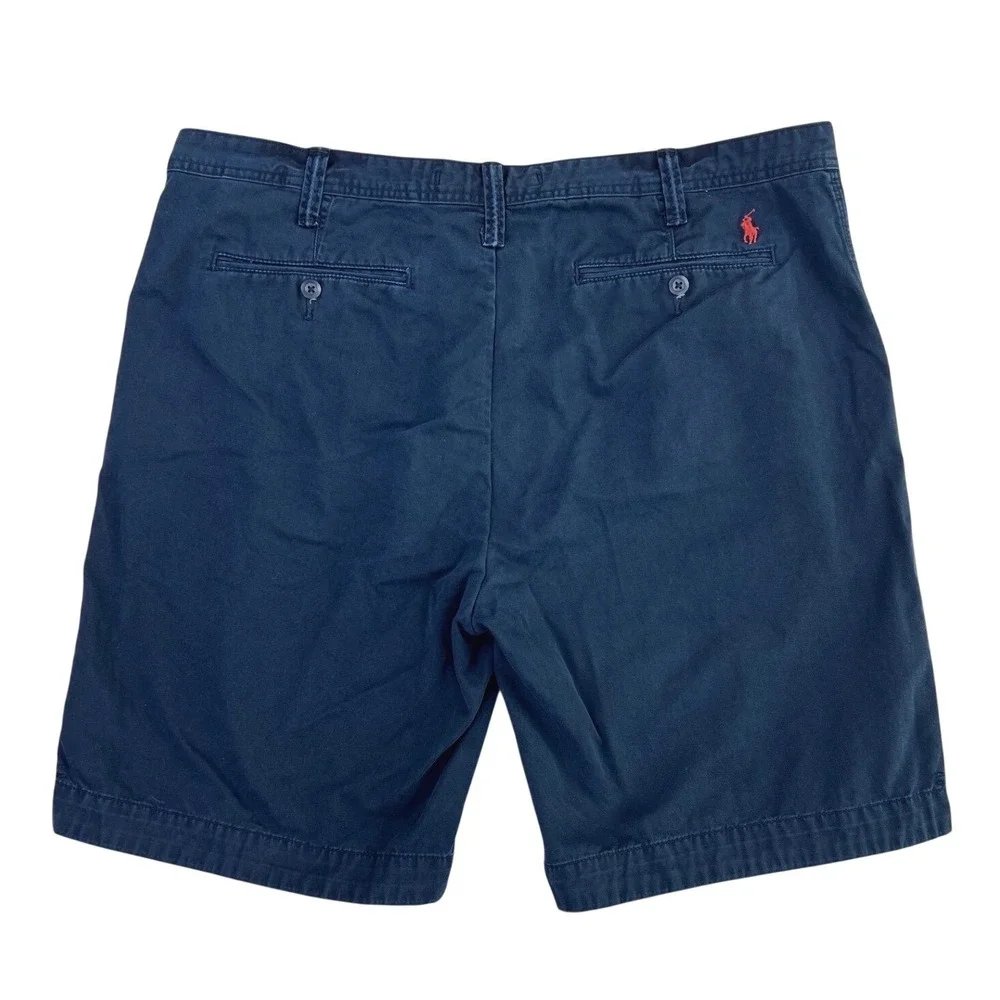 Polo Ralph Lauren Relaxed Fit Chino Shorts Men 42 Blue Cotton Preppy Golf‎ 9